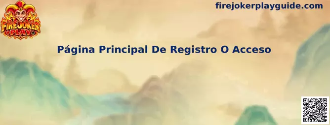 Referencia visual de la Página Principal De Registro O Acceso de Fire Joker Play